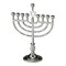 Rite Lite 8.5" Silver Traditional Style Hanukkah Menorah with Star of David